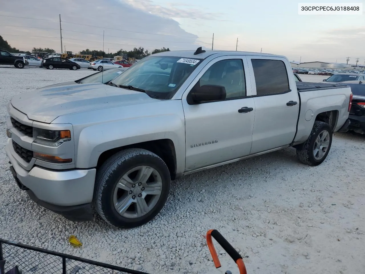 2018 Chevrolet Silverado C1500 Custom VIN: 3GCPCPEC6JG188408 Lot: 71049534