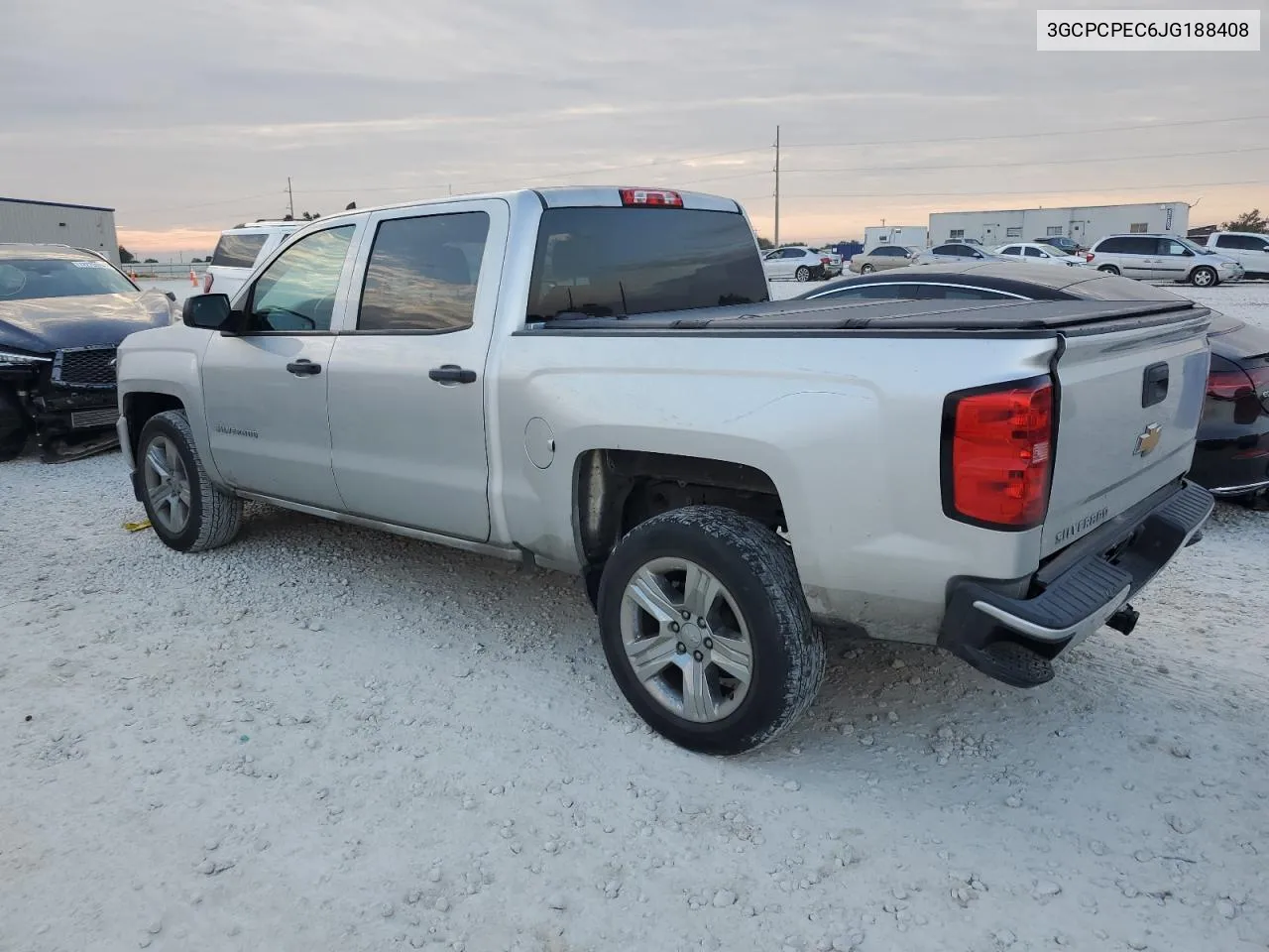 2018 Chevrolet Silverado C1500 Custom VIN: 3GCPCPEC6JG188408 Lot: 71049534