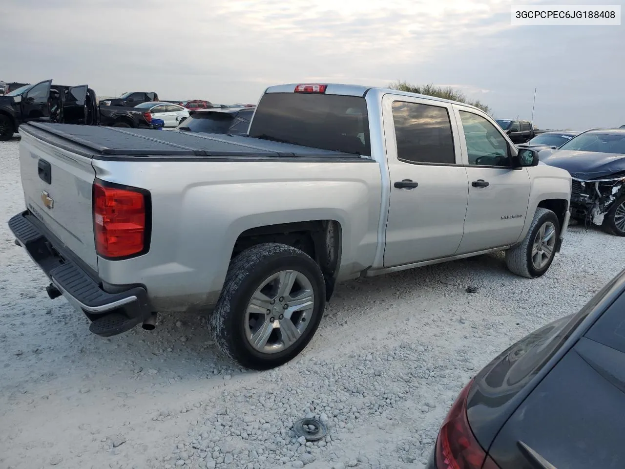 2018 Chevrolet Silverado C1500 Custom VIN: 3GCPCPEC6JG188408 Lot: 71049534