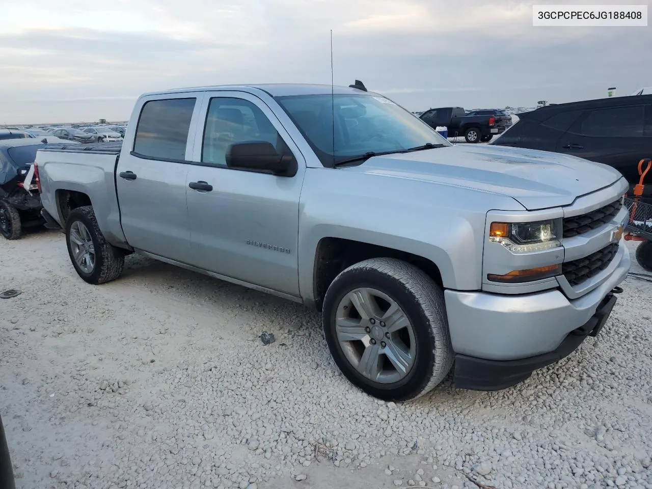 2018 Chevrolet Silverado C1500 Custom VIN: 3GCPCPEC6JG188408 Lot: 71049534