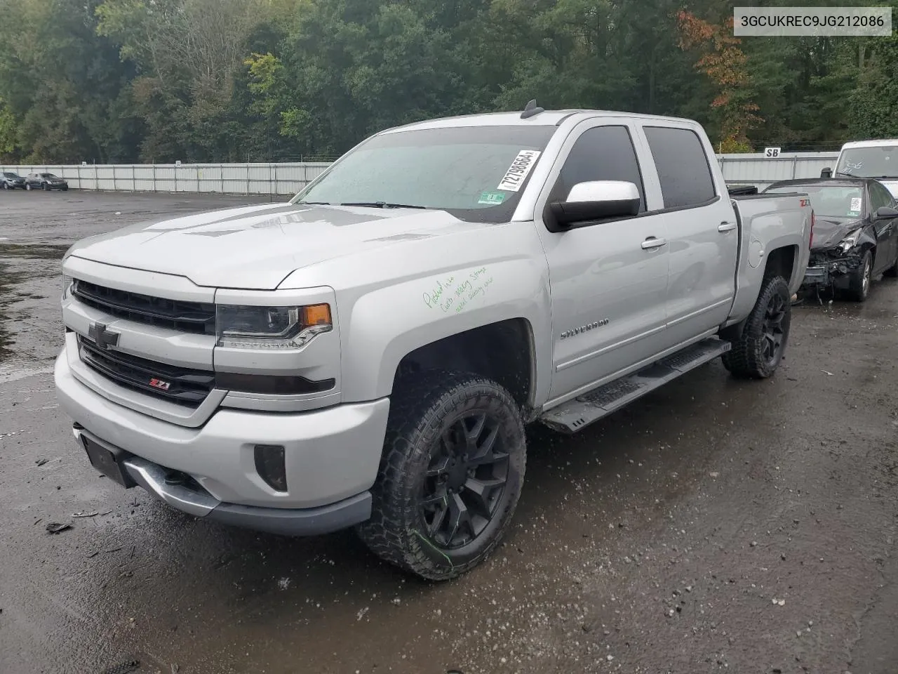 2018 Chevrolet Silverado K1500 Lt VIN: 3GCUKREC9JG212086 Lot: 72798664