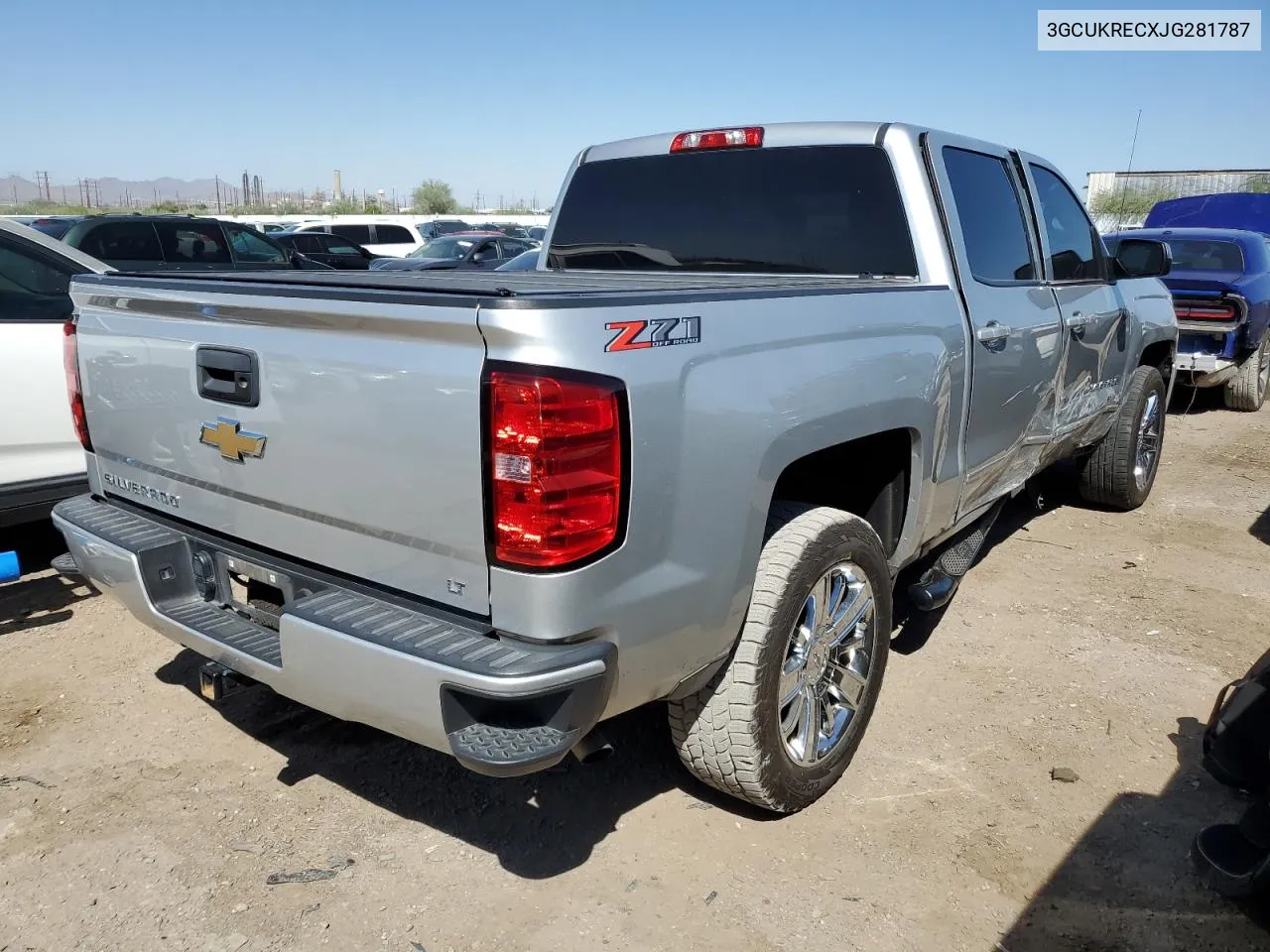 2018 Chevrolet Silverado K1500 Lt VIN: 3GCUKRECXJG281787 Lot: 72825244