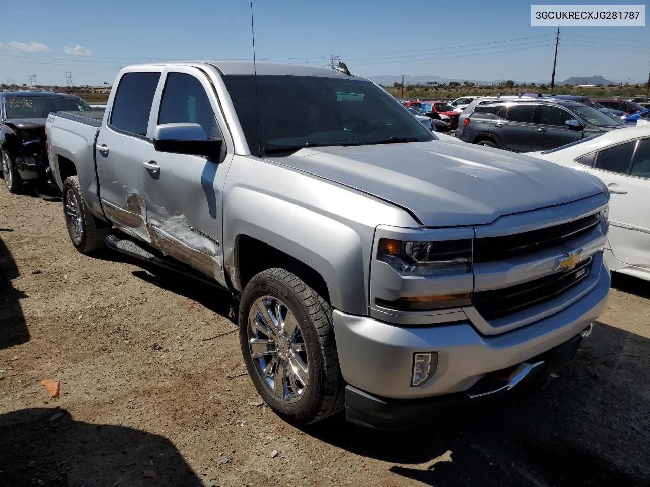 2018 Chevrolet Silverado K1500 Lt VIN: 3GCUKRECXJG281787 Lot: 72825244