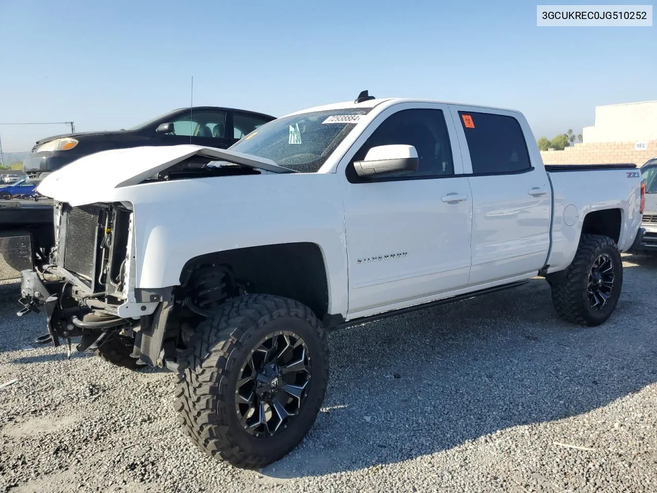 2018 Chevrolet Silverado K1500 Lt VIN: 3GCUKREC0JG510252 Lot: 72938884