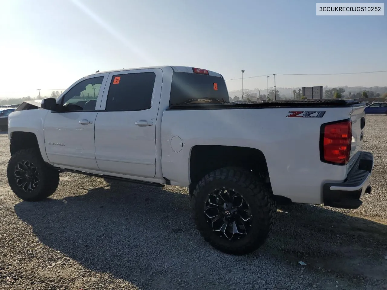 2018 Chevrolet Silverado K1500 Lt VIN: 3GCUKREC0JG510252 Lot: 72938884