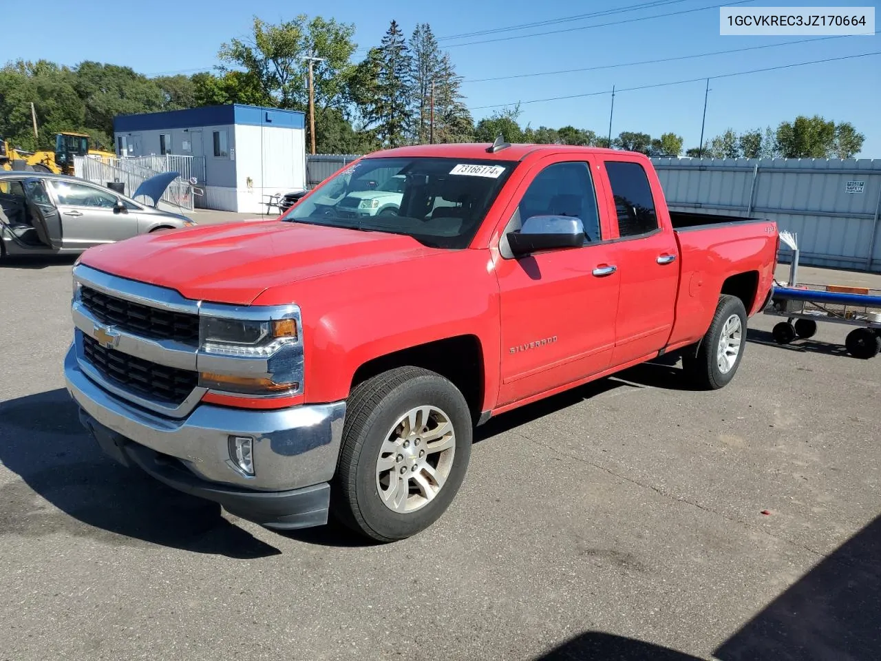 2018 Chevrolet Silverado K1500 Lt VIN: 1GCVKREC3JZ170664 Lot: 73166174