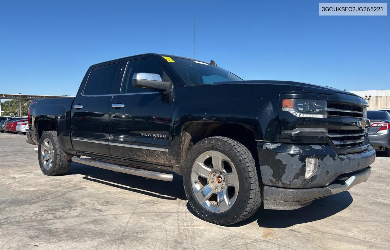 3GCUKSEC2JG265221 2018 Chevrolet Silverado K1500 Ltz