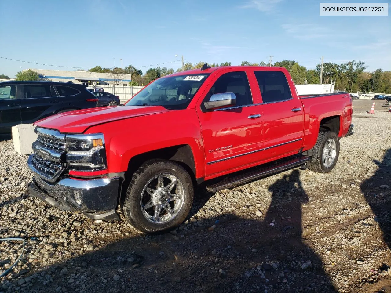 2018 Chevrolet Silverado K1500 Ltz VIN: 3GCUKSEC9JG247251 Lot: 73354304