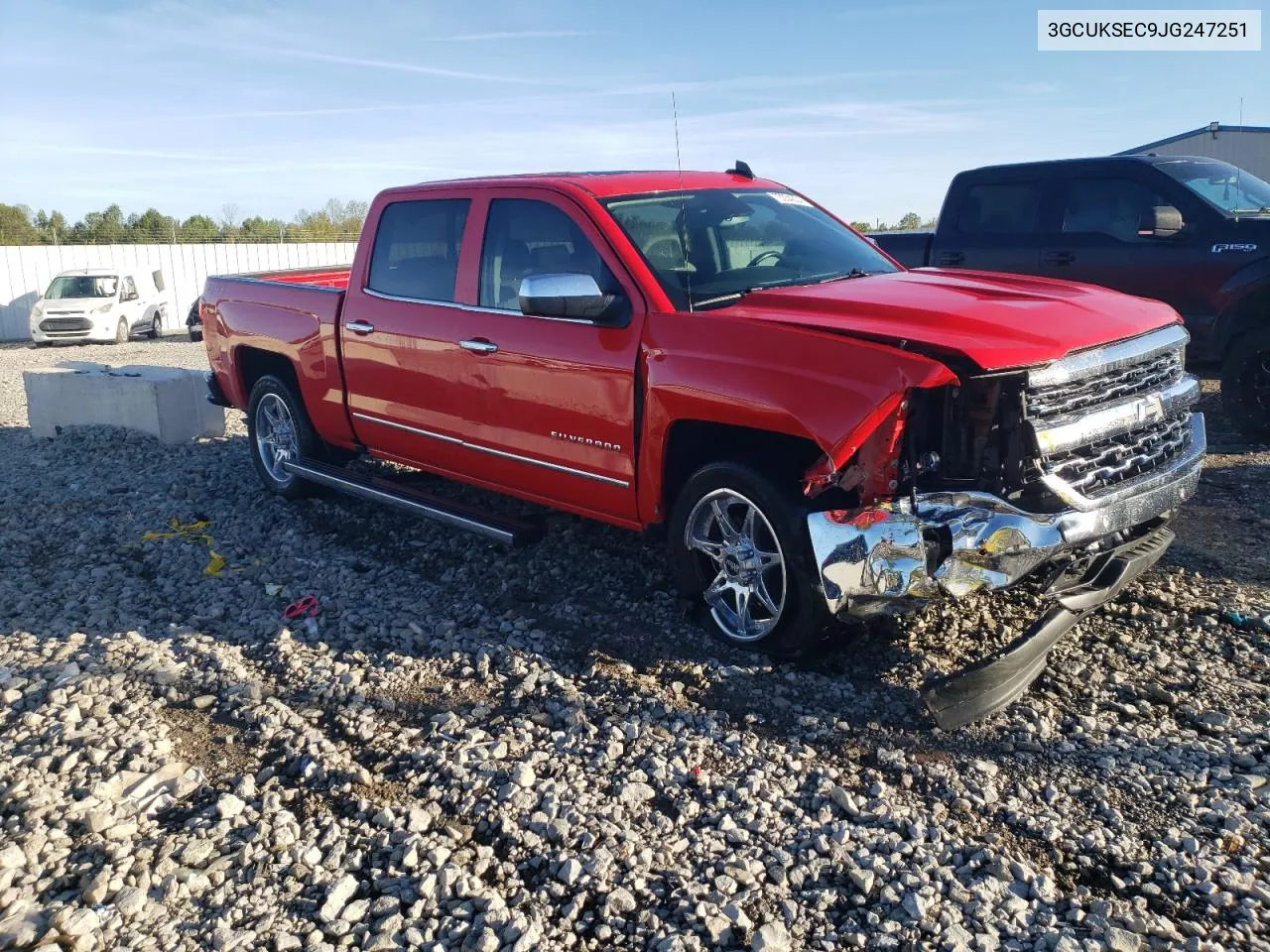 2018 Chevrolet Silverado K1500 Ltz VIN: 3GCUKSEC9JG247251 Lot: 73354304