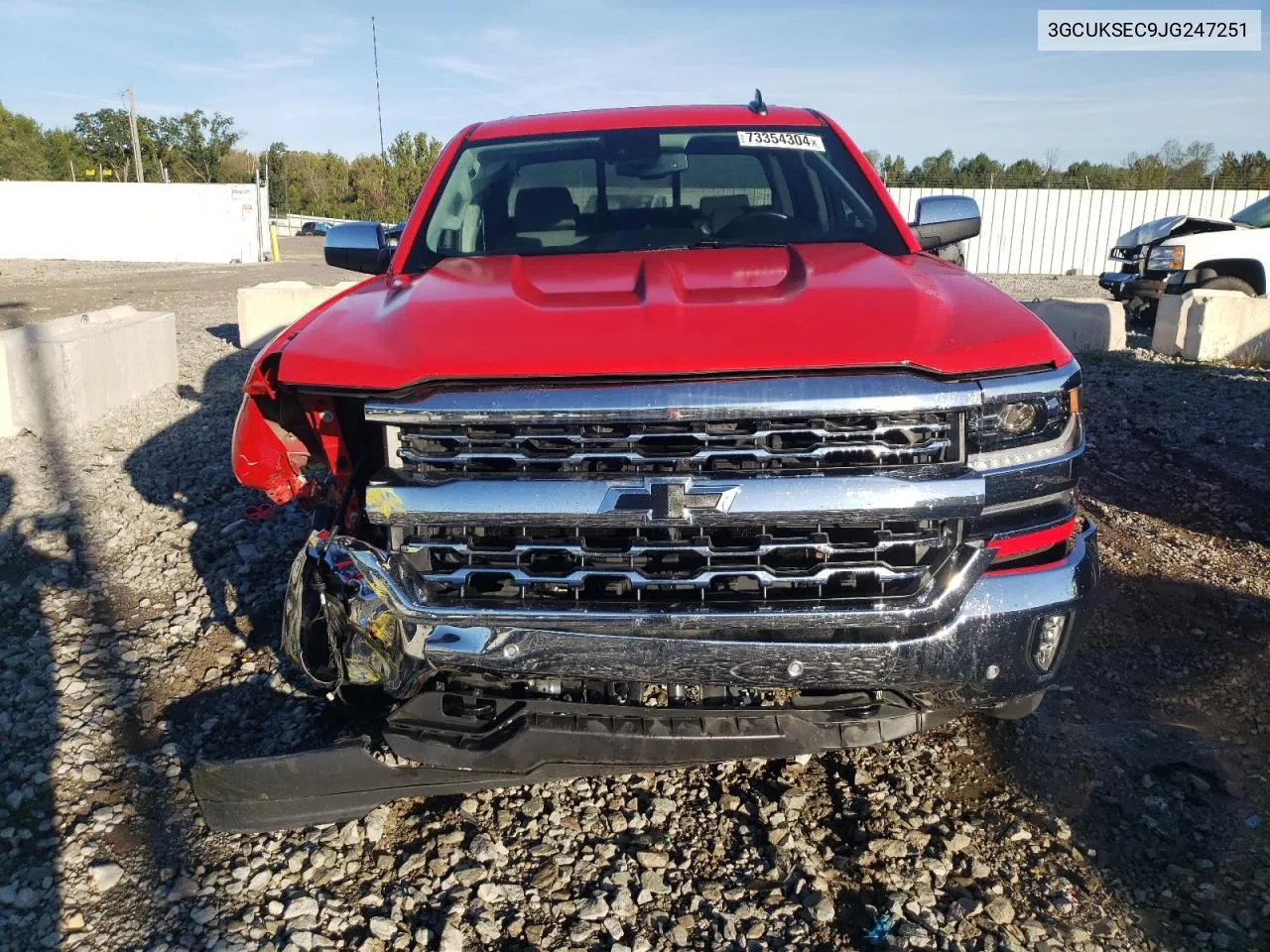 2018 Chevrolet Silverado K1500 Ltz VIN: 3GCUKSEC9JG247251 Lot: 73354304