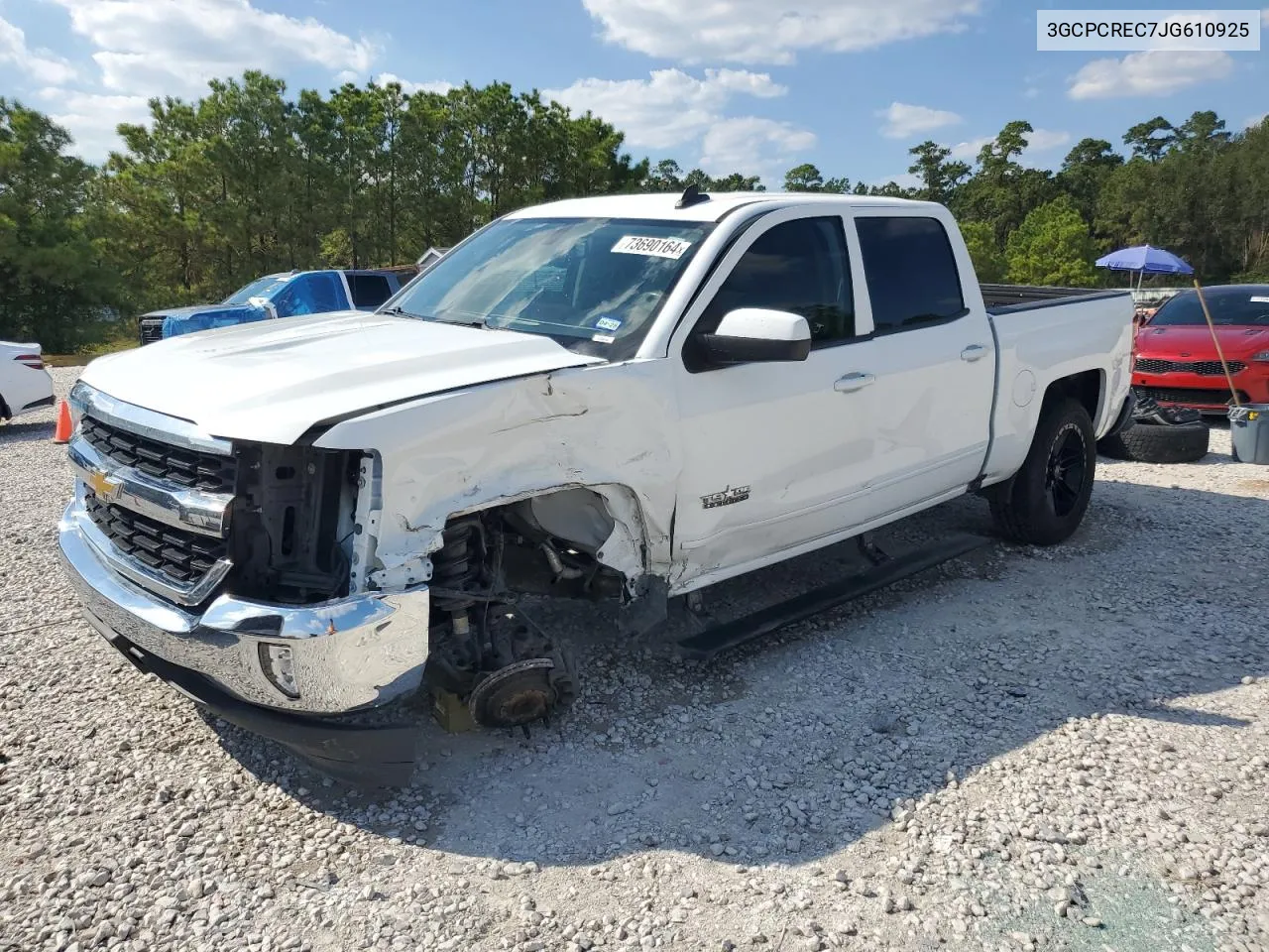 2018 Chevrolet Silverado C1500 Lt VIN: 3GCPCREC7JG610925 Lot: 73690164