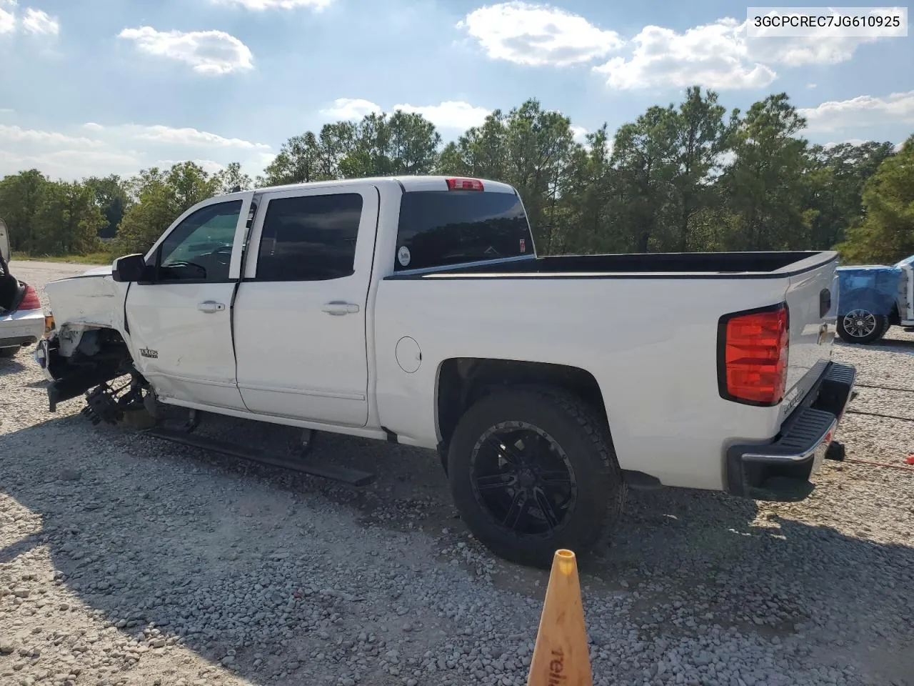 2018 Chevrolet Silverado C1500 Lt VIN: 3GCPCREC7JG610925 Lot: 73690164