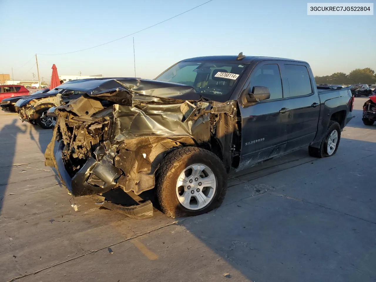 2018 Chevrolet Silverado K1500 Lt VIN: 3GCUKREC7JG522804 Lot: 73768114