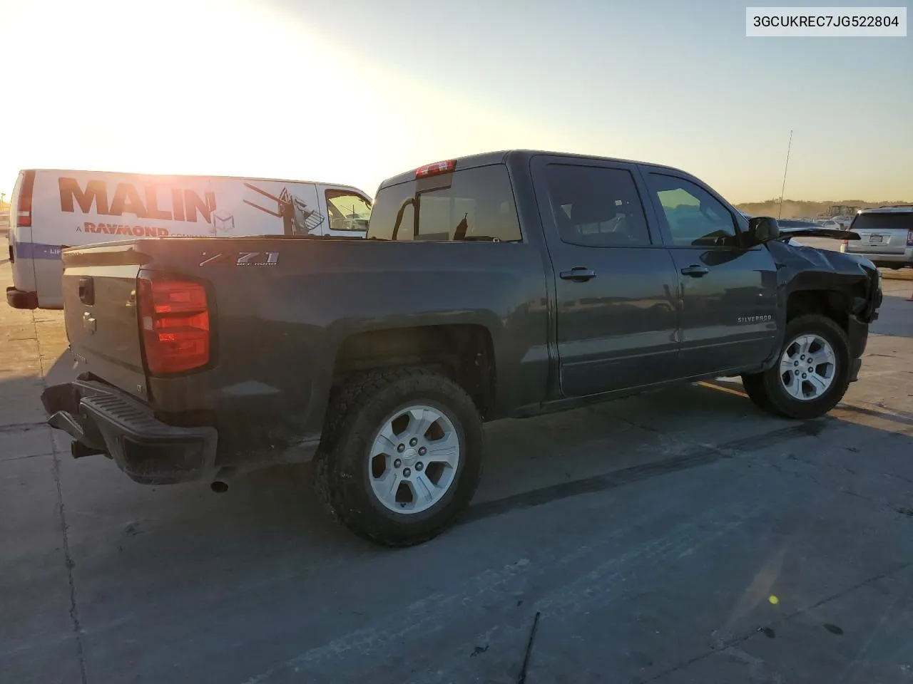 2018 Chevrolet Silverado K1500 Lt VIN: 3GCUKREC7JG522804 Lot: 73768114