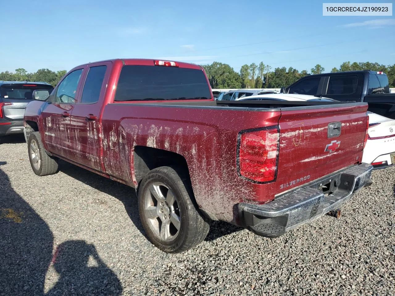 2018 Chevrolet Silverado C1500 Lt VIN: 1GCRCREC4JZ190923 Lot: 73791384