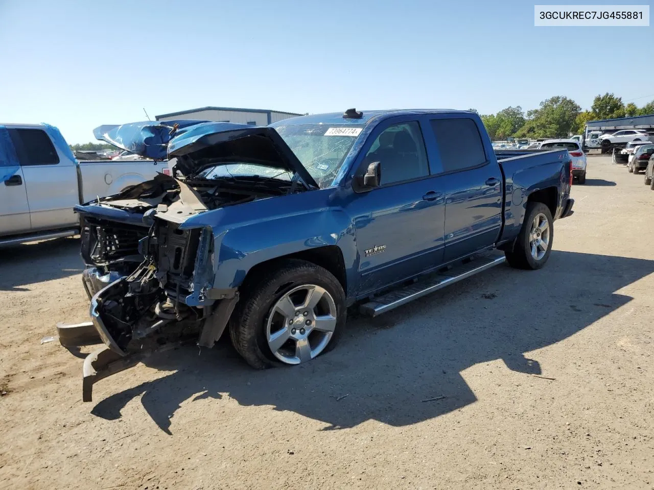 2018 Chevrolet Silverado K1500 Lt VIN: 3GCUKREC7JG455881 Lot: 73964774