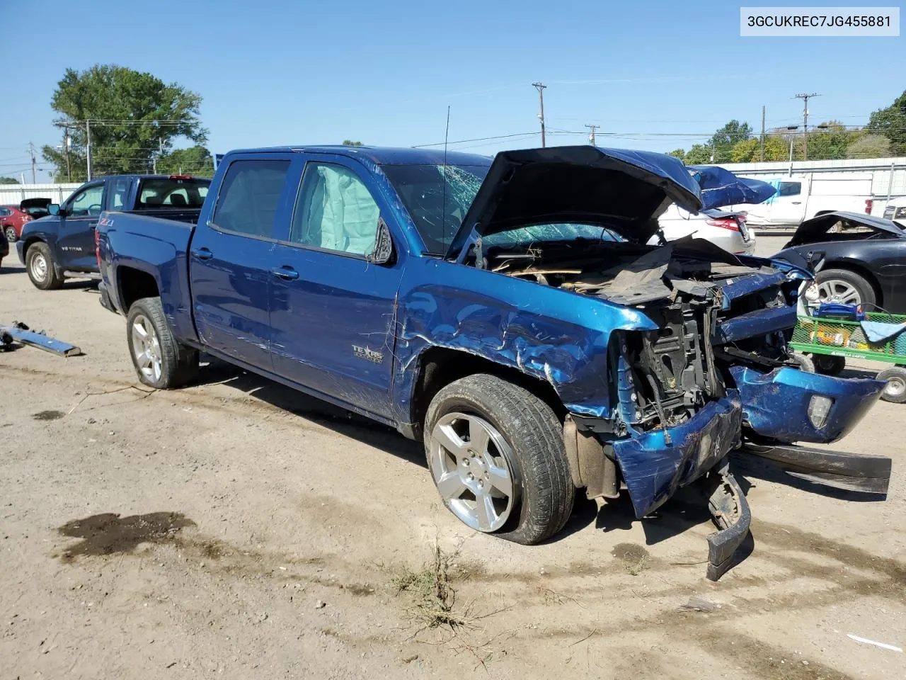 2018 Chevrolet Silverado K1500 Lt VIN: 3GCUKREC7JG455881 Lot: 73964774