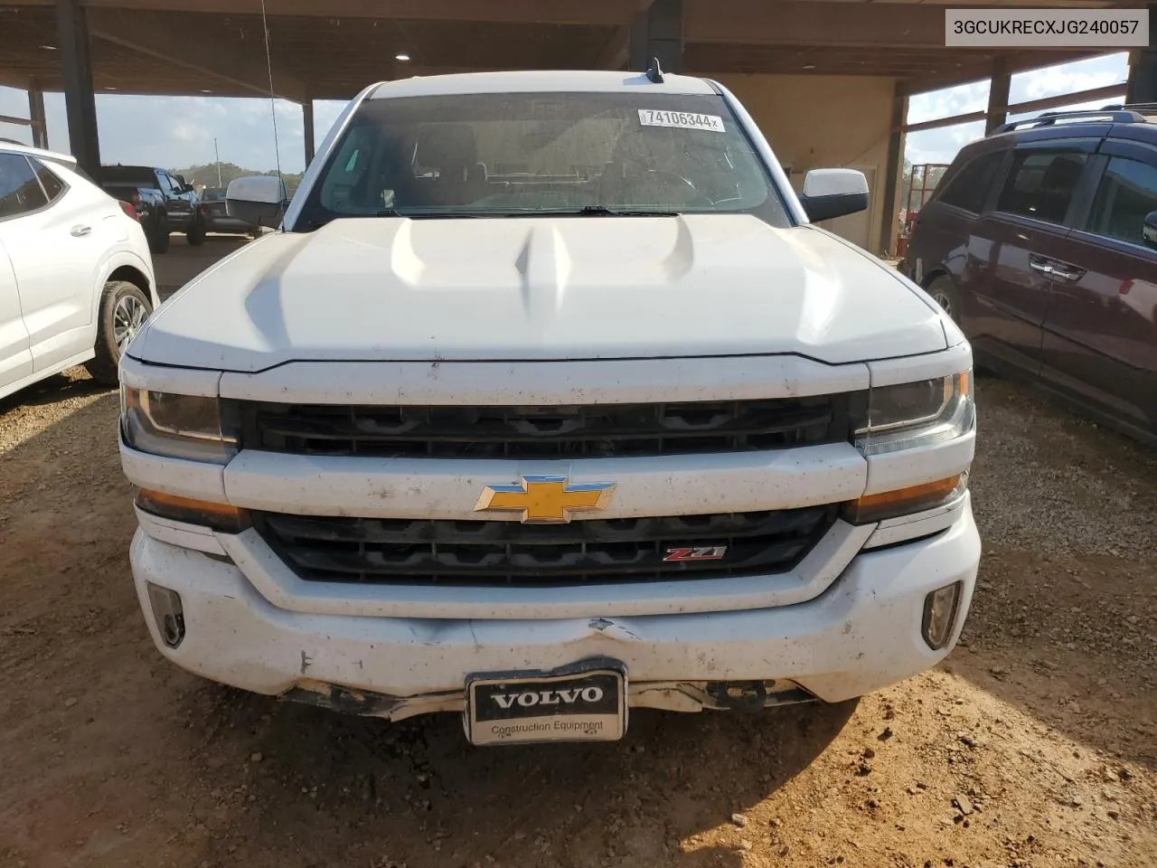 2018 Chevrolet Silverado K1500 Lt VIN: 3GCUKRECXJG240057 Lot: 74106344