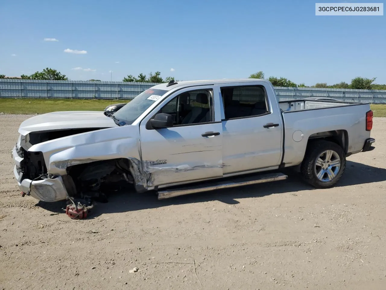 2018 Chevrolet Silverado C1500 Custom VIN: 3GCPCPEC6JG283681 Lot: 74350574