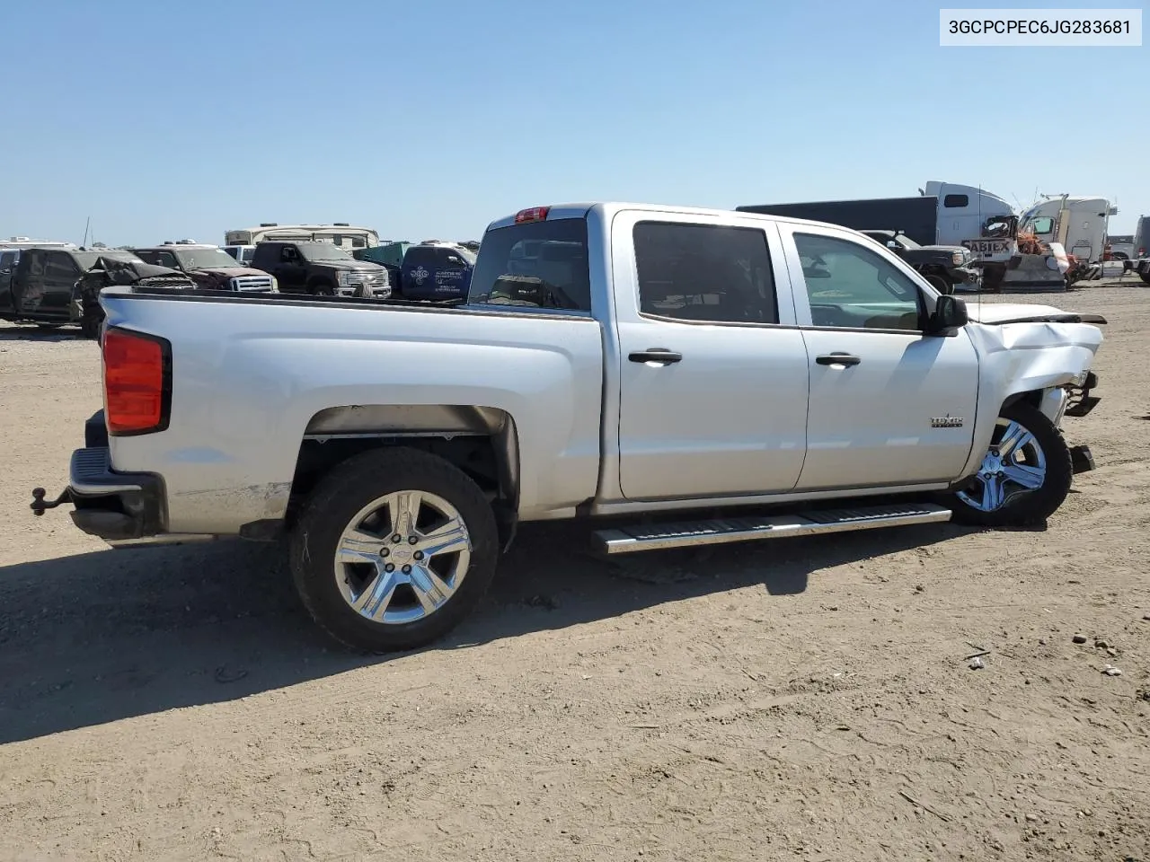 2018 Chevrolet Silverado C1500 Custom VIN: 3GCPCPEC6JG283681 Lot: 74350574