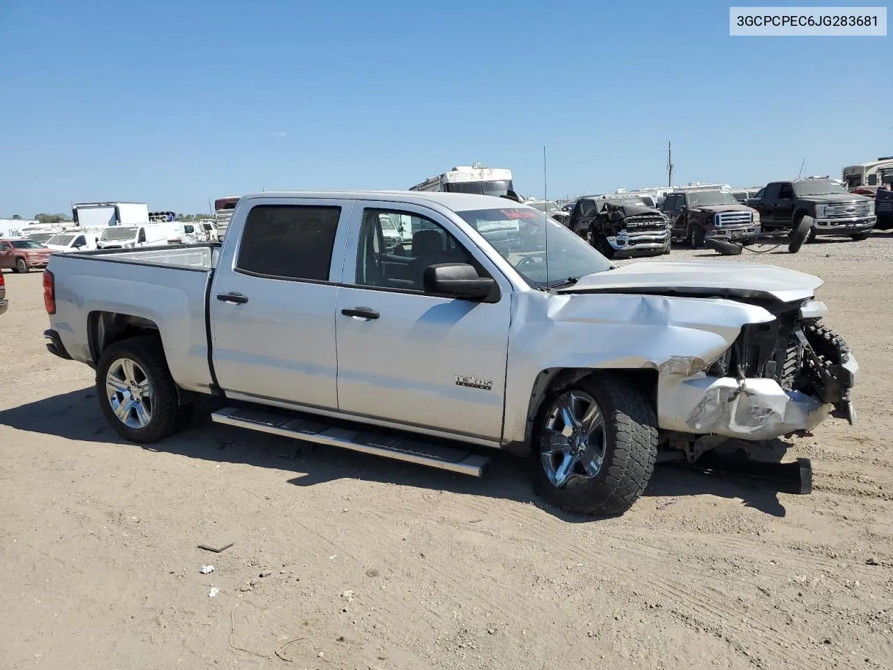 2018 Chevrolet Silverado C1500 Custom VIN: 3GCPCPEC6JG283681 Lot: 74350574