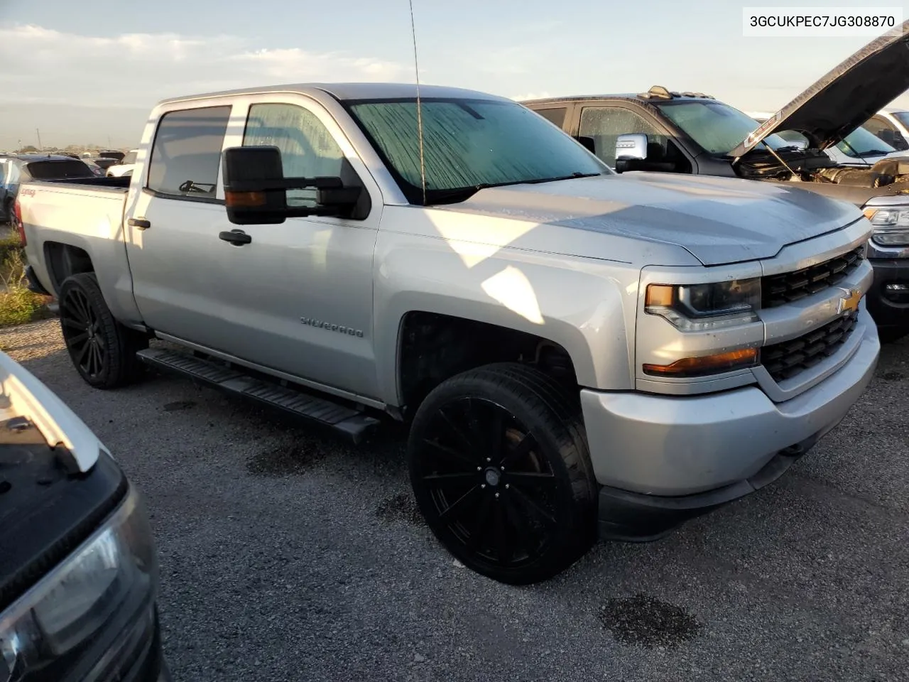 2018 Chevrolet Silverado K1500 Custom VIN: 3GCUKPEC7JG308870 Lot: 75120154