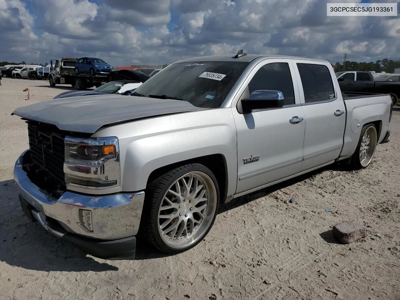 2018 Chevrolet Silverado C1500 Ltz VIN: 3GCPCSEC5JG193361 Lot: 75535734