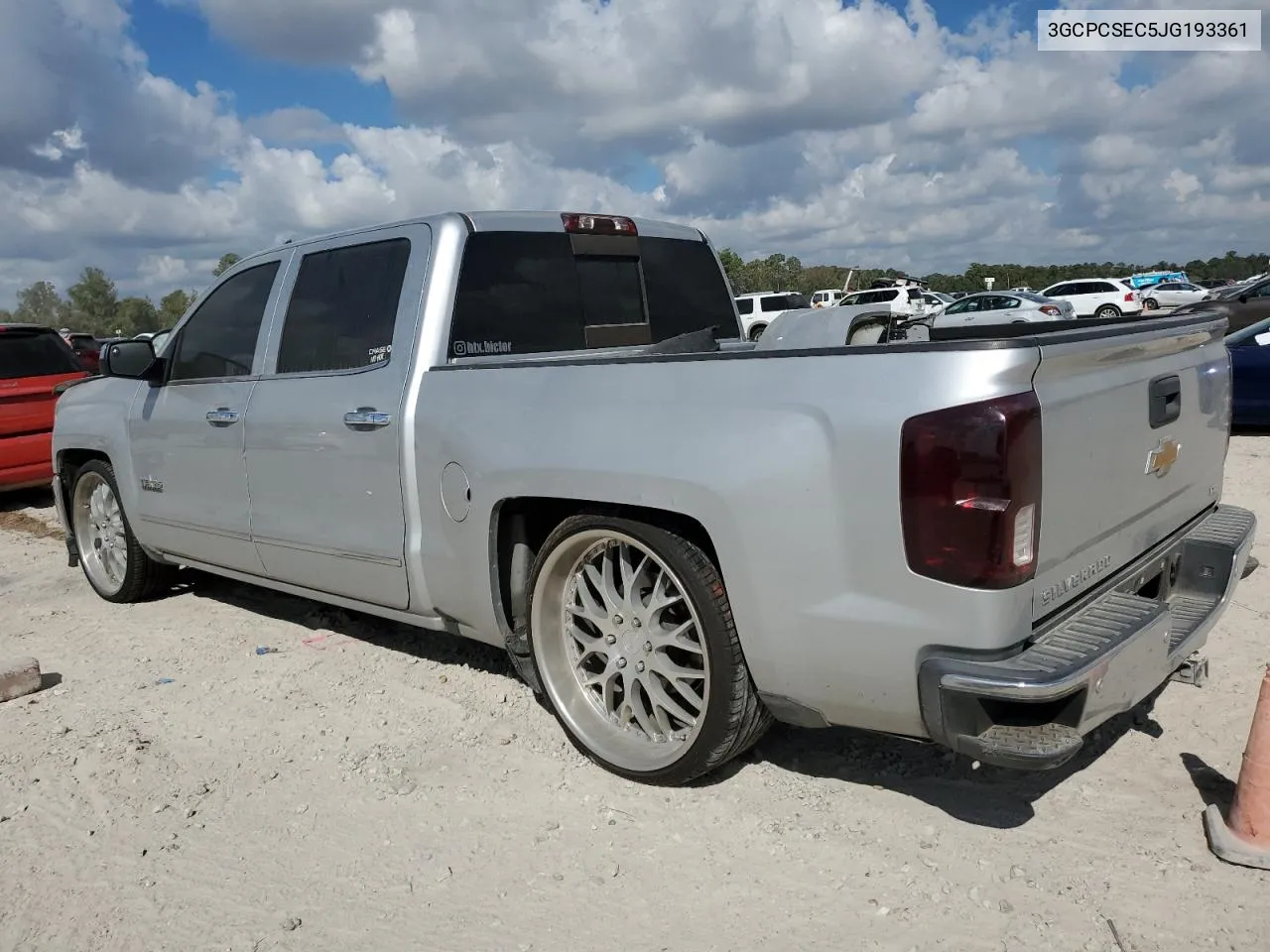 2018 Chevrolet Silverado C1500 Ltz VIN: 3GCPCSEC5JG193361 Lot: 75535734