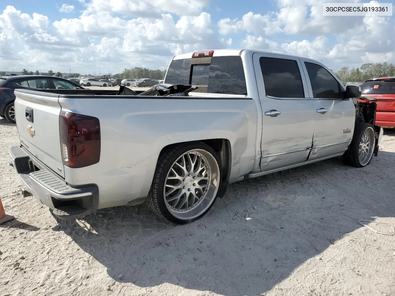 3GCPCSEC5JG193361 2018 Chevrolet Silverado C1500 Ltz