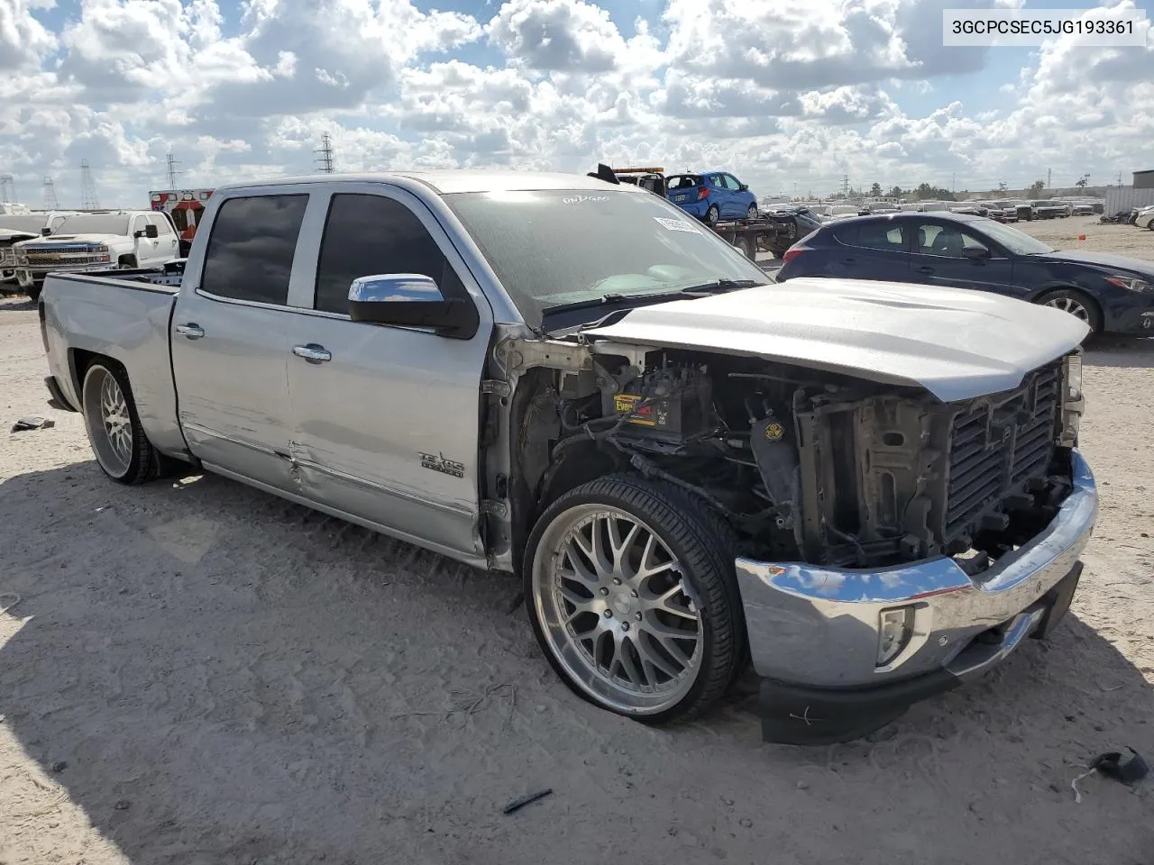 2018 Chevrolet Silverado C1500 Ltz VIN: 3GCPCSEC5JG193361 Lot: 75535734