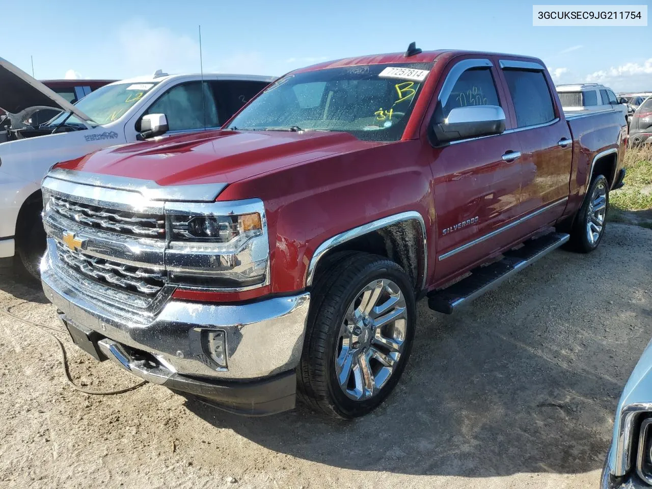 2018 Chevrolet Silverado K1500 Ltz VIN: 3GCUKSEC9JG211754 Lot: 77257814