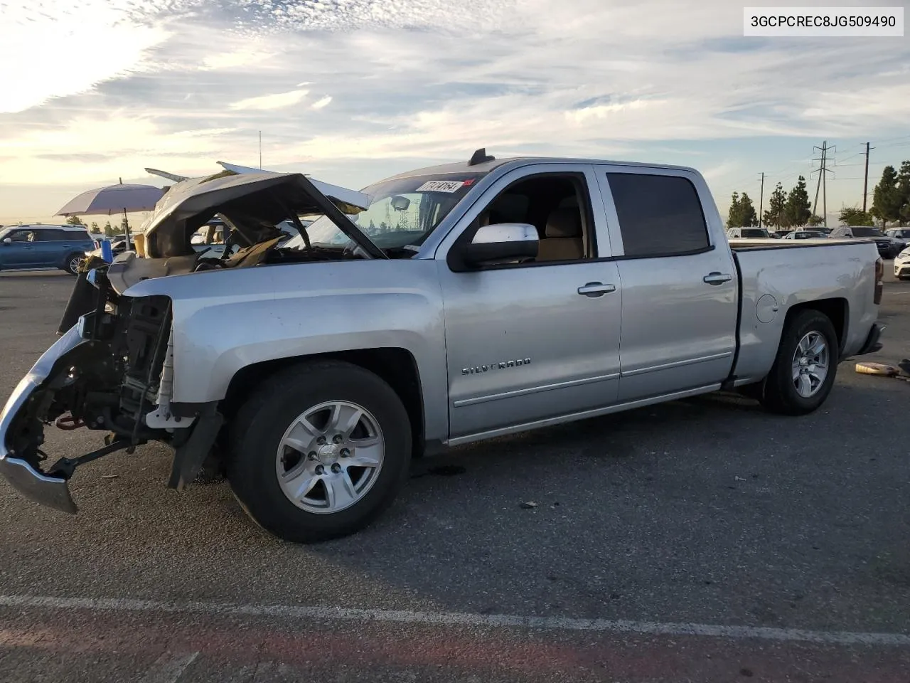 2018 Chevrolet Silverado C1500 Lt VIN: 3GCPCREC8JG509490 Lot: 77414164