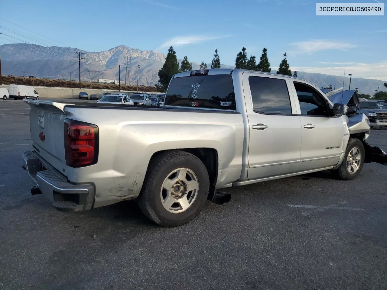 2018 Chevrolet Silverado C1500 Lt VIN: 3GCPCREC8JG509490 Lot: 77414164