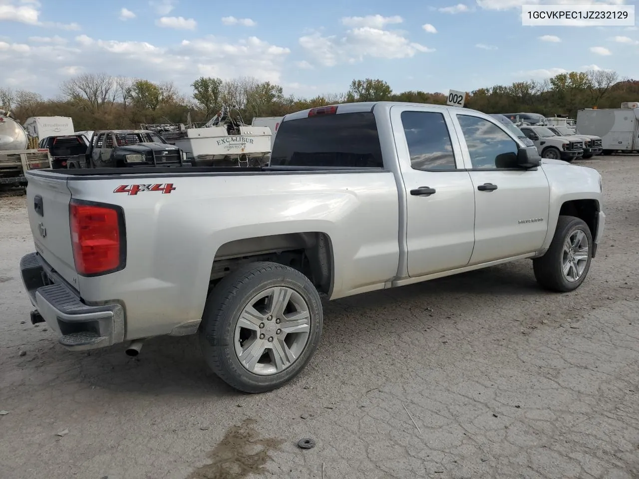 2018 Chevrolet Silverado K1500 Custom VIN: 1GCVKPEC1JZ232129 Lot: 77642874