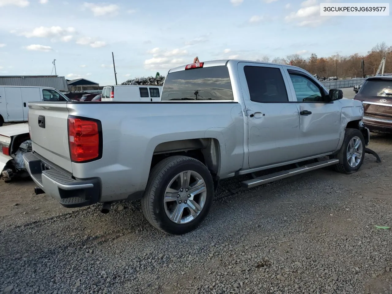 2018 Chevrolet Silverado K1500 Custom VIN: 3GCUKPEC9JG639577 Lot: 77729104