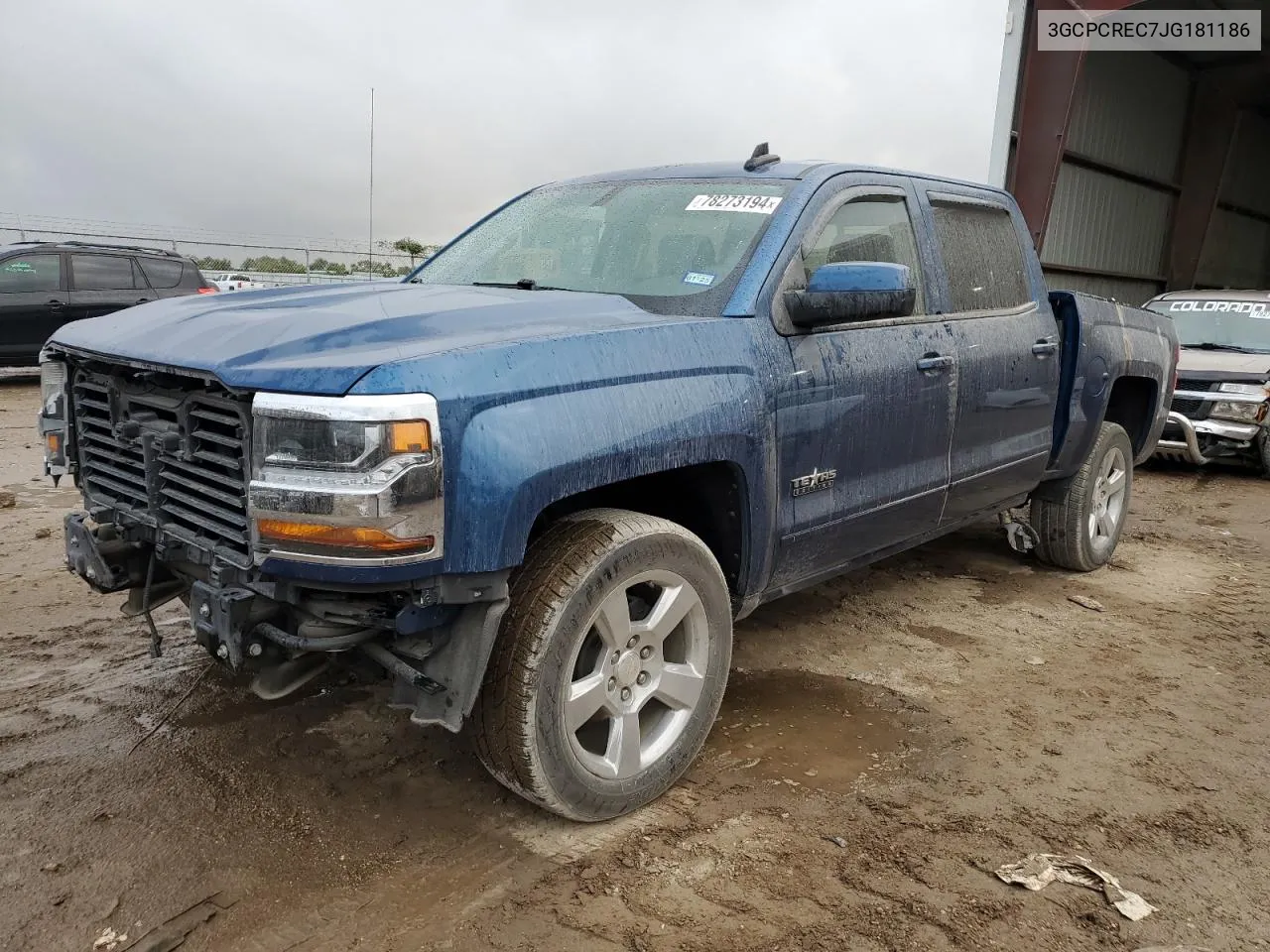 2018 Chevrolet Silverado C1500 Lt VIN: 3GCPCREC7JG181186 Lot: 78273194