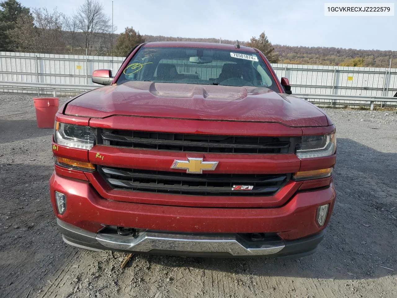 2018 Chevrolet Silverado K1500 Lt VIN: 1GCVKRECXJZ222579 Lot: 78501874