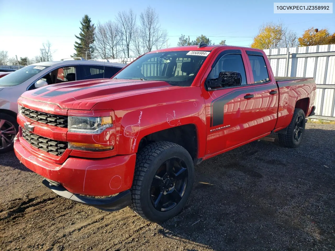 1GCVKPEC1JZ358992 2018 Chevrolet Silverado K1500 Custom