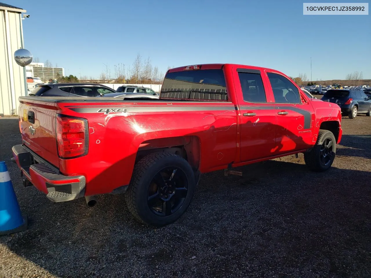 1GCVKPEC1JZ358992 2018 Chevrolet Silverado K1500 Custom