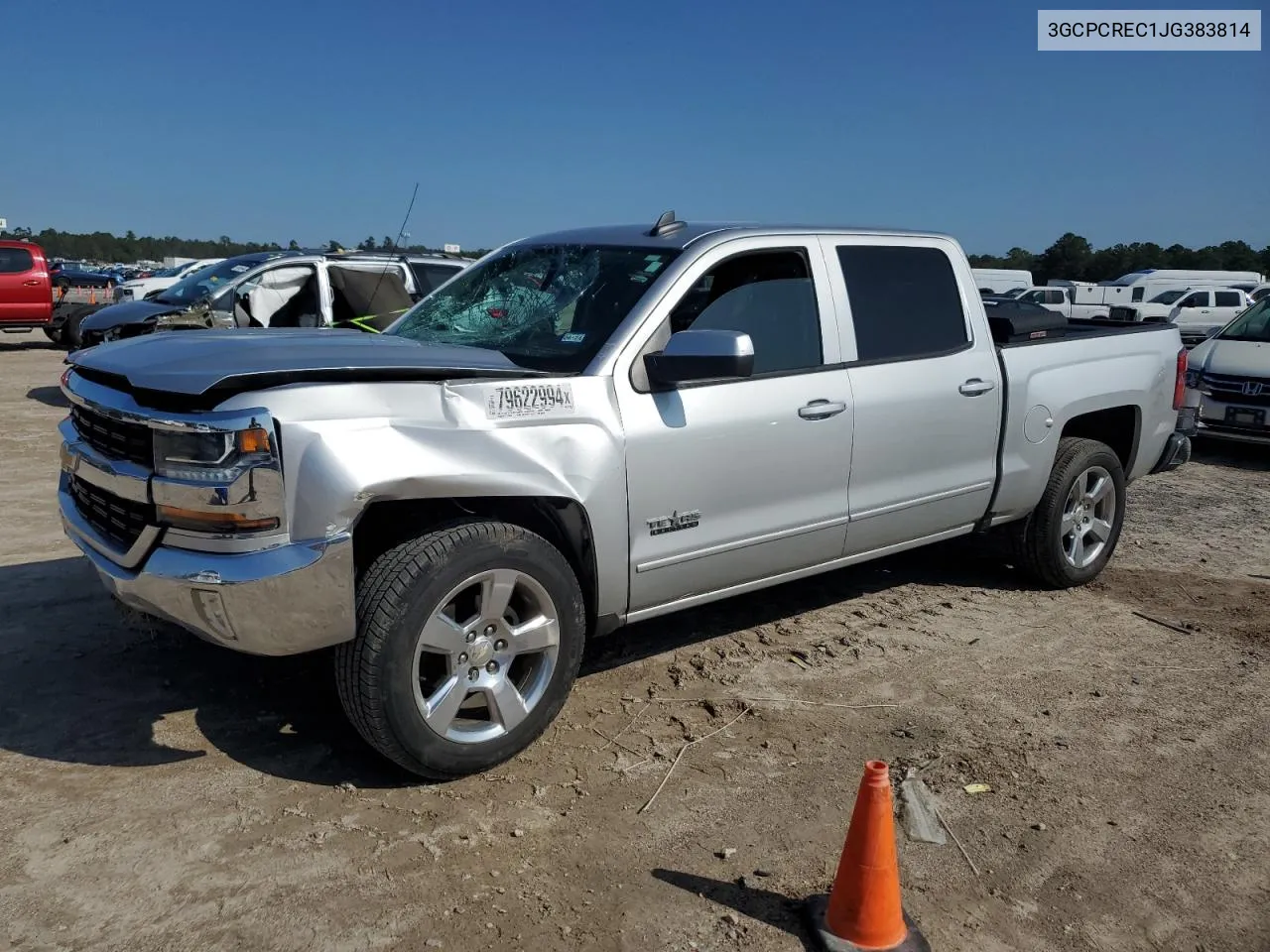 2018 Chevrolet Silverado C1500 Lt VIN: 3GCPCREC1JG383814 Lot: 79622994