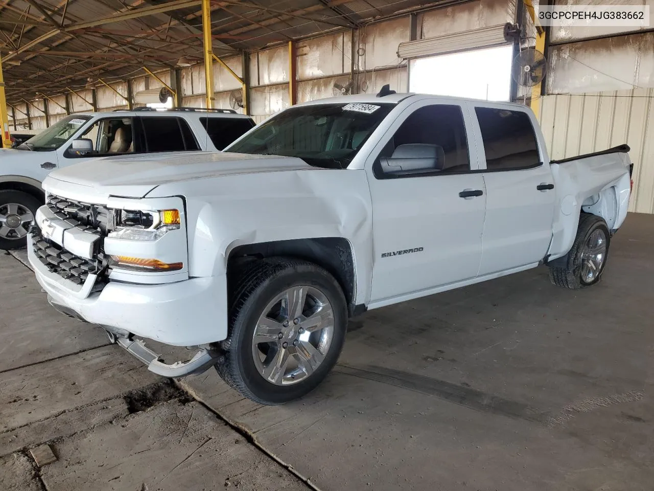 2018 Chevrolet Silverado C1500 Custom VIN: 3GCPCPEH4JG383662 Lot: 79775984