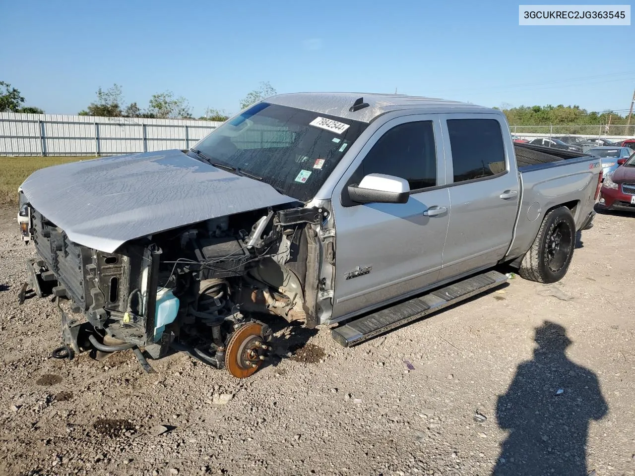 2018 Chevrolet Silverado K1500 Lt VIN: 3GCUKREC2JG363545 Lot: 79842544