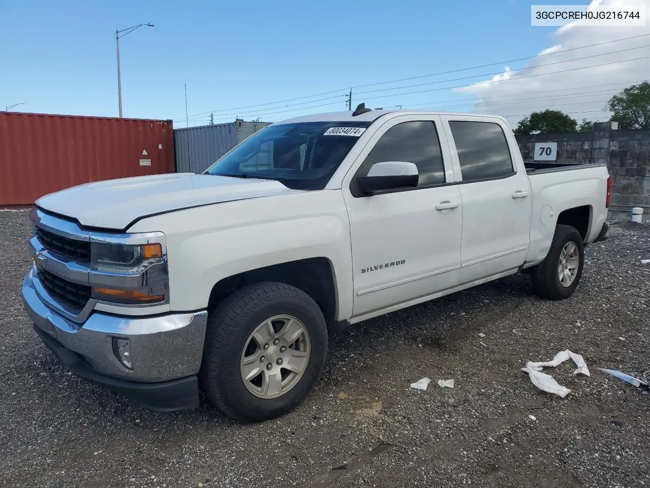 2018 Chevrolet Silverado C1500 Lt VIN: 3GCPCREH0JG216744 Lot: 80034074