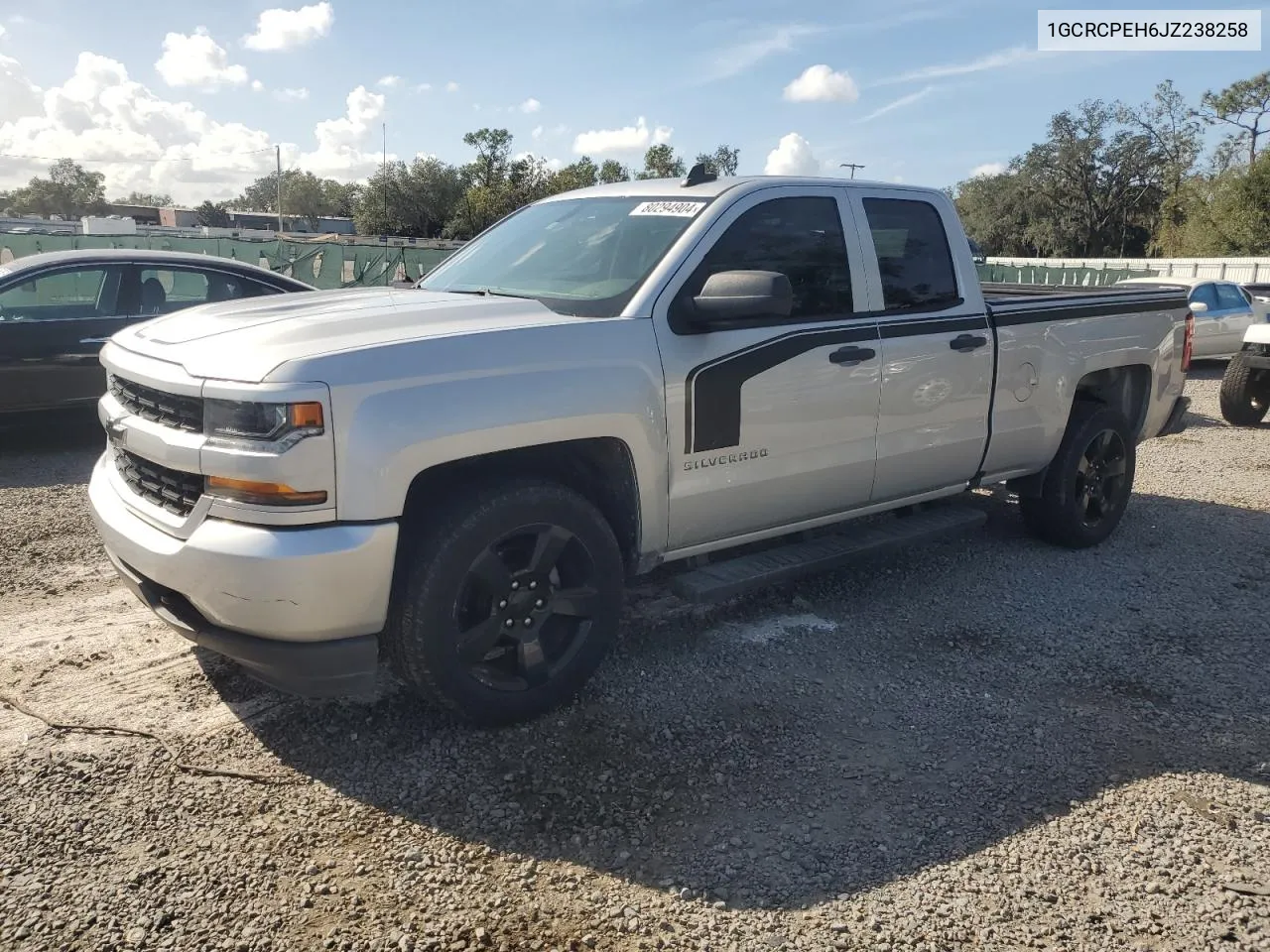 2018 Chevrolet Silverado C1500 Custom VIN: 1GCRCPEH6JZ238258 Lot: 80294904