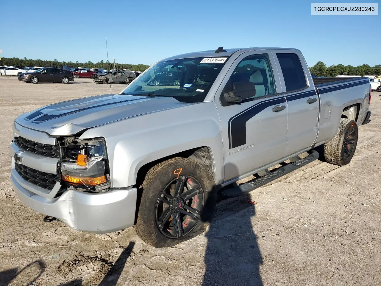 2018 Chevrolet Silverado C1500 Custom VIN: 1GCRCPECXJZ280243 Lot: 81637044