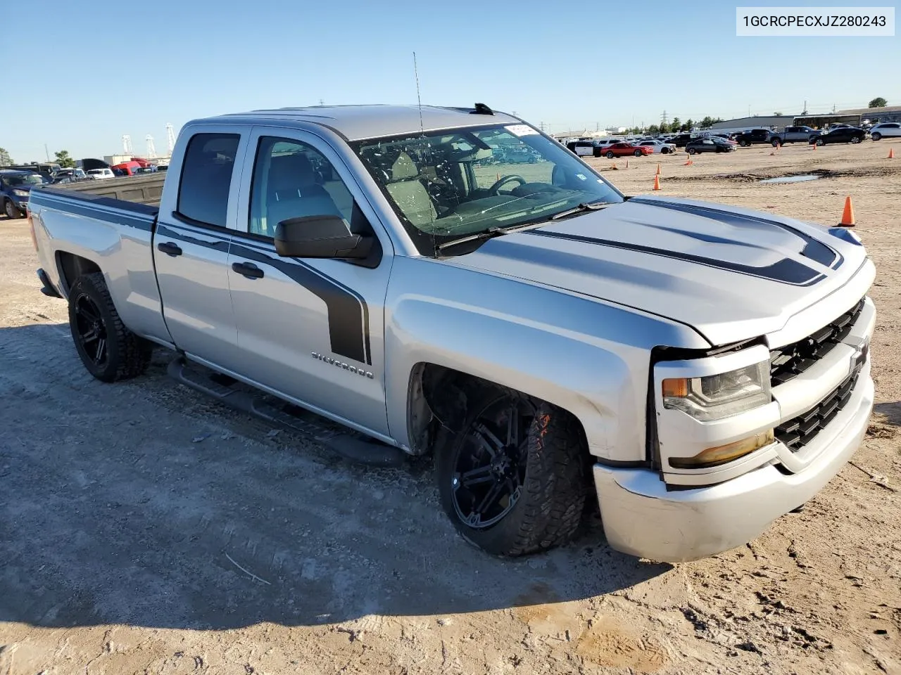 2018 Chevrolet Silverado C1500 Custom VIN: 1GCRCPECXJZ280243 Lot: 81637044