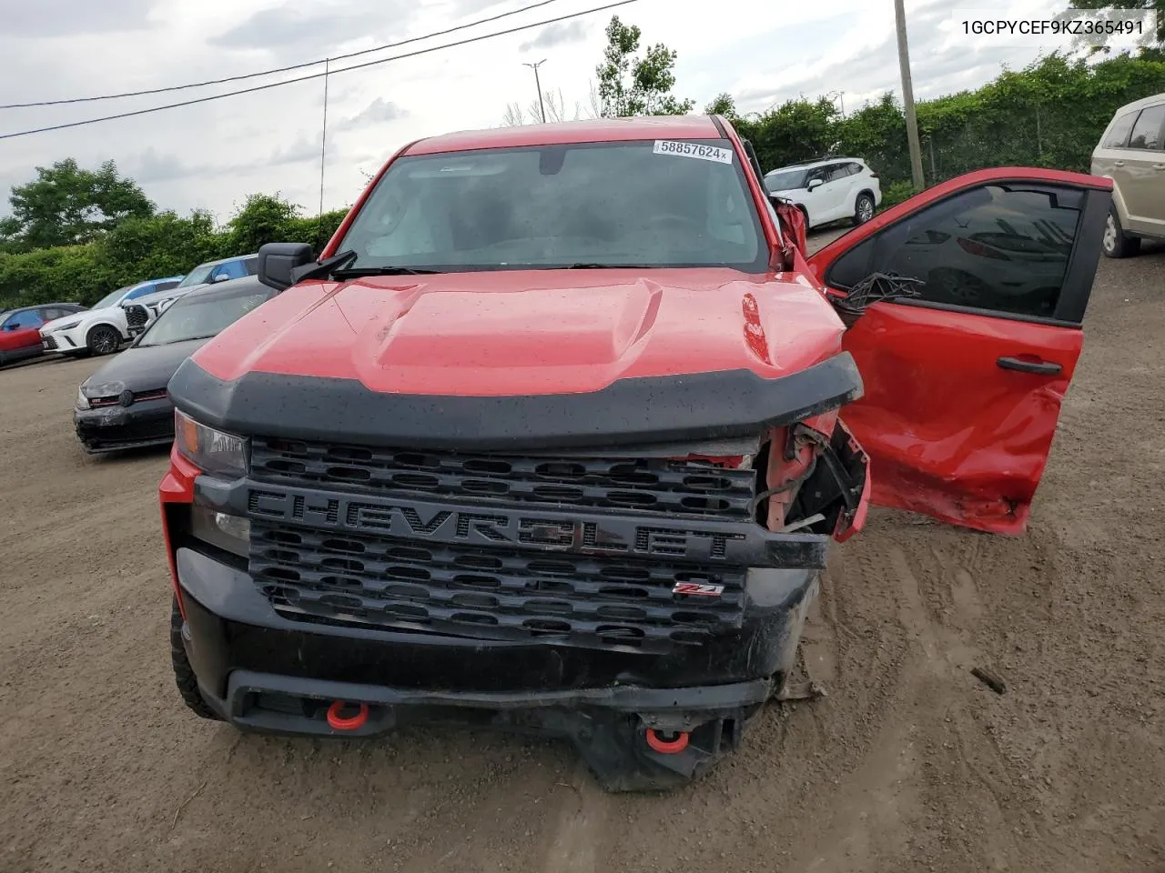 2019 Chevrolet Silverado K1500 Trail Boss Custom VIN: 1GCPYCEF9KZ365491 Lot: 58857624