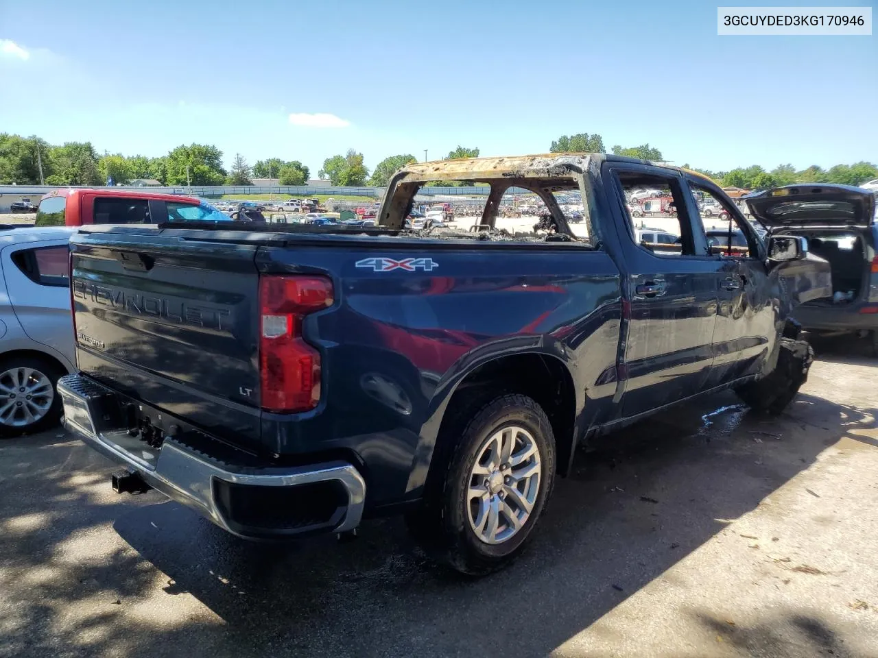 2019 Chevrolet Silverado K1500 Lt VIN: 3GCUYDED3KG170946 Lot: 60639914