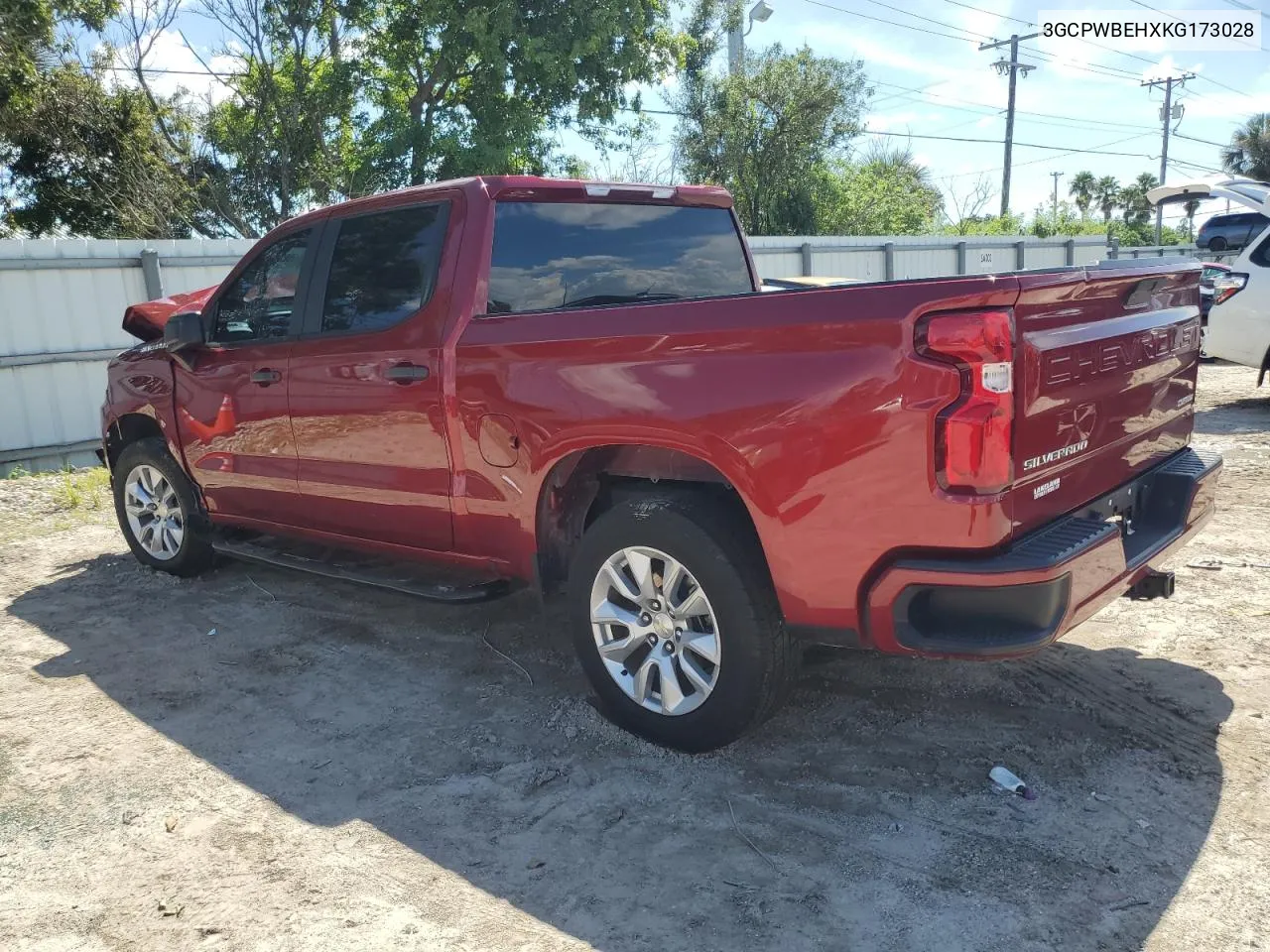 2019 Chevrolet Silverado C1500 Custom VIN: 3GCPWBEHXKG173028 Lot: 69227704