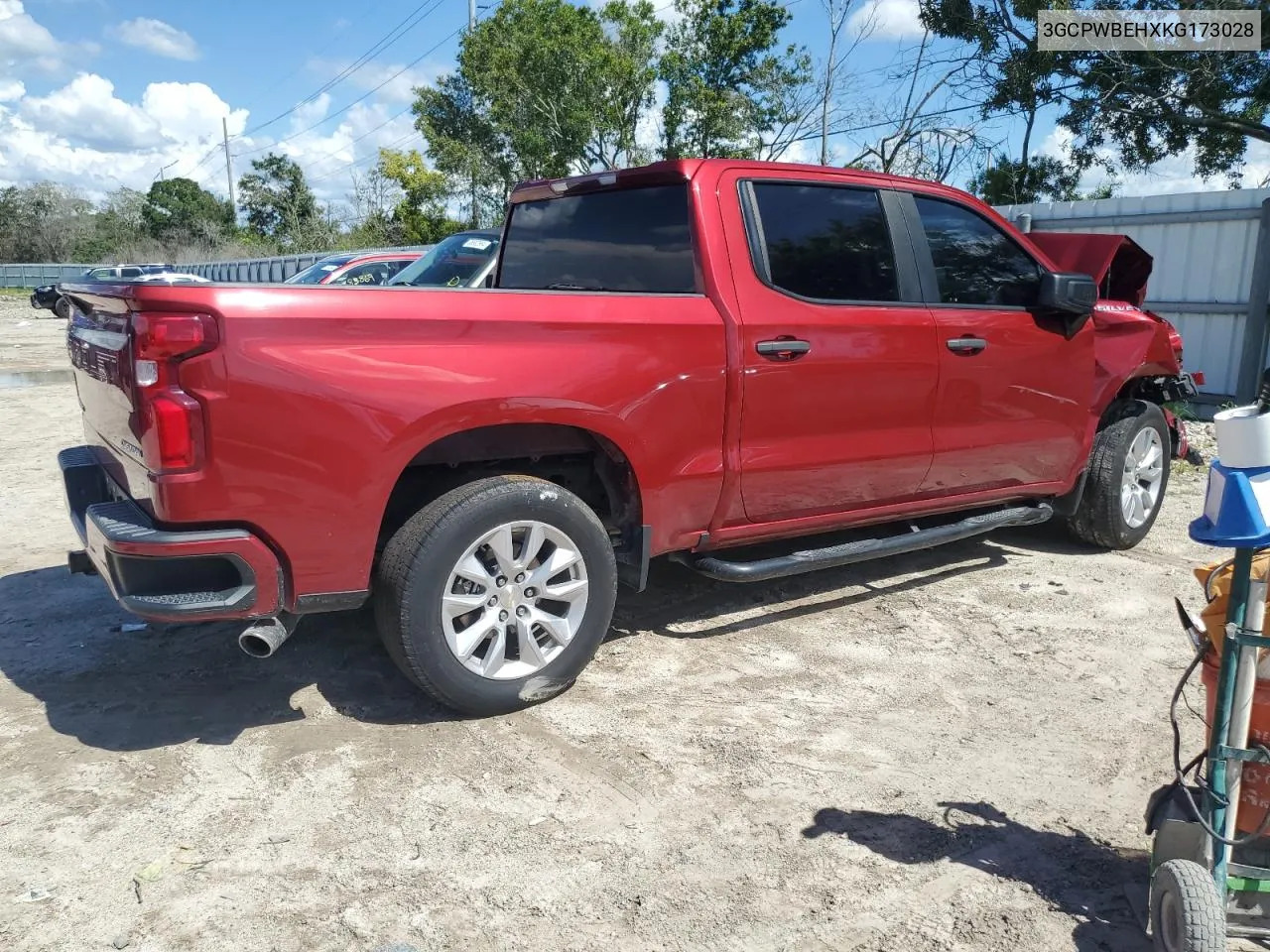 2019 Chevrolet Silverado C1500 Custom VIN: 3GCPWBEHXKG173028 Lot: 69227704